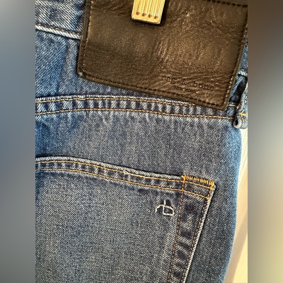 RAG & BONE 32 Maya High Rise Ankle Slim Button Fly Bluebell Cotton Jeans - Picture 14 of 14